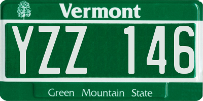 VT license plate YZZ146