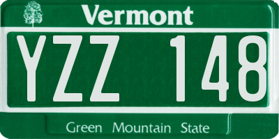 VT license plate YZZ148