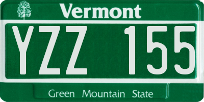 VT license plate YZZ155