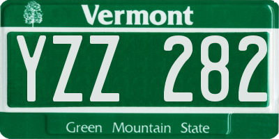VT license plate YZZ282