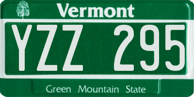 VT license plate YZZ295