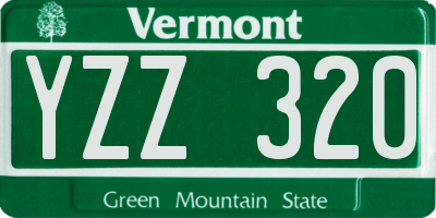 VT license plate YZZ320