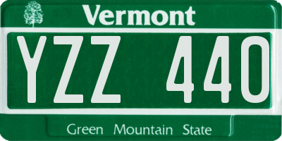 VT license plate YZZ440