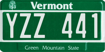 VT license plate YZZ441