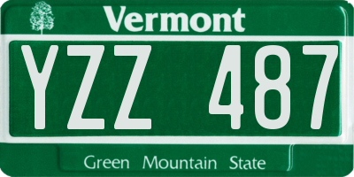 VT license plate YZZ487