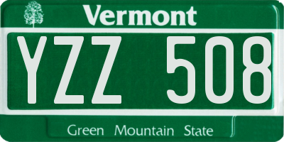 VT license plate YZZ508