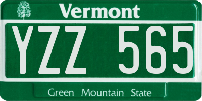 VT license plate YZZ565
