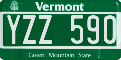 VT license plate YZZ590