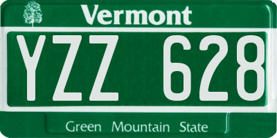 VT license plate YZZ628