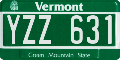 VT license plate YZZ631