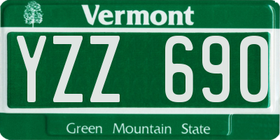 VT license plate YZZ690