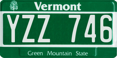 VT license plate YZZ746