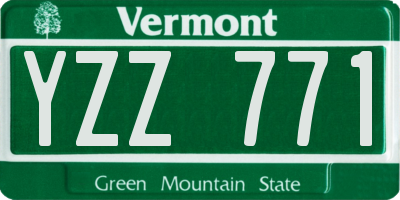 VT license plate YZZ771
