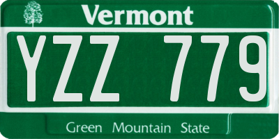 VT license plate YZZ779