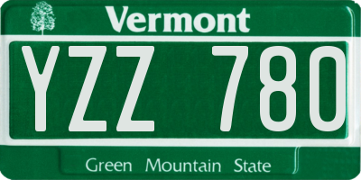 VT license plate YZZ780