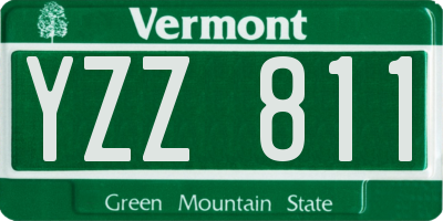 VT license plate YZZ811