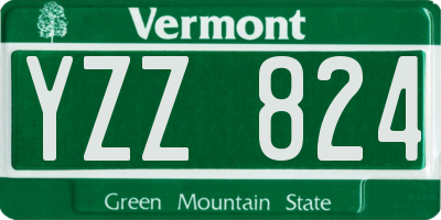 VT license plate YZZ824