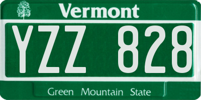VT license plate YZZ828