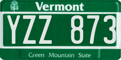VT license plate YZZ873