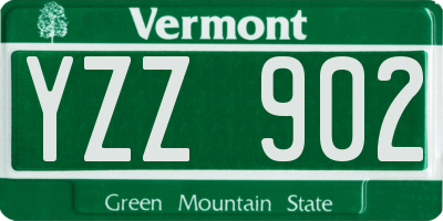 VT license plate YZZ902