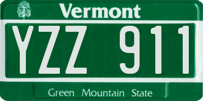 VT license plate YZZ911