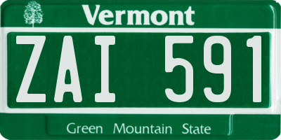 VT license plate ZAI591