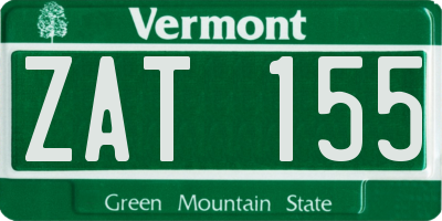 VT license plate ZAT155