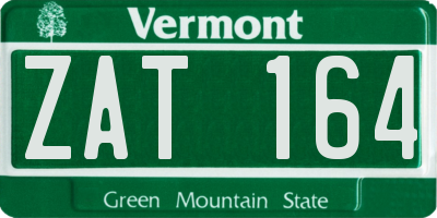 VT license plate ZAT164