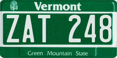 VT license plate ZAT248