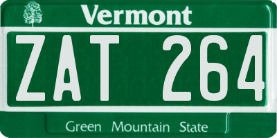 VT license plate ZAT264