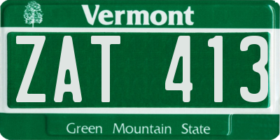 VT license plate ZAT413