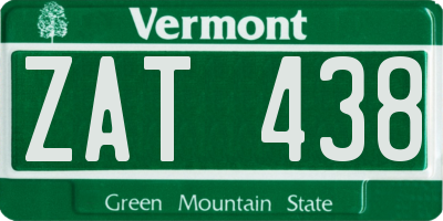 VT license plate ZAT438