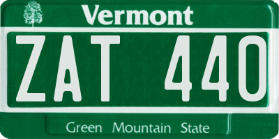 VT license plate ZAT440