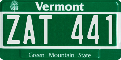 VT license plate ZAT441