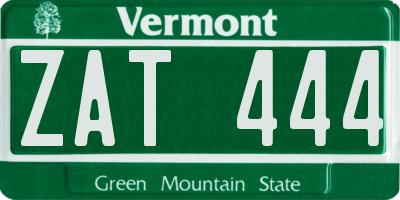 VT license plate ZAT444