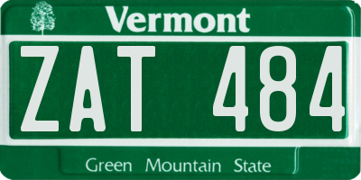 VT license plate ZAT484