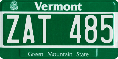 VT license plate ZAT485