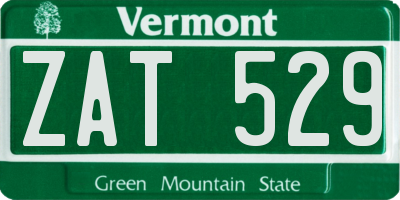 VT license plate ZAT529