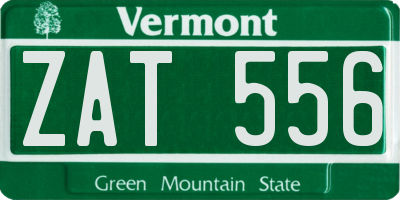 VT license plate ZAT556