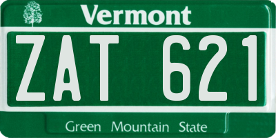 VT license plate ZAT621