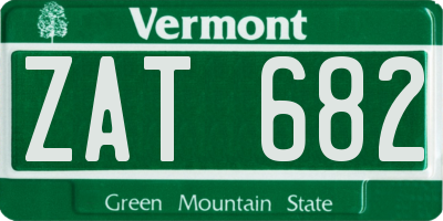 VT license plate ZAT682