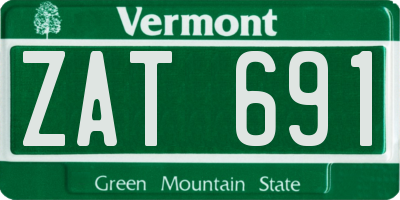 VT license plate ZAT691