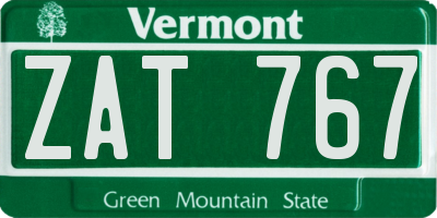 VT license plate ZAT767