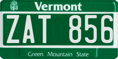 VT license plate ZAT856