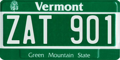 VT license plate ZAT901