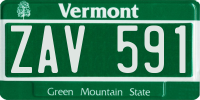 VT license plate ZAV591