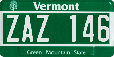 VT license plate ZAZ146