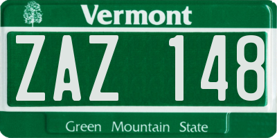 VT license plate ZAZ148