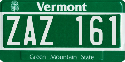 VT license plate ZAZ161