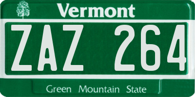 VT license plate ZAZ264